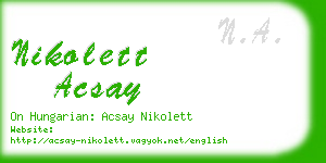 nikolett acsay business card